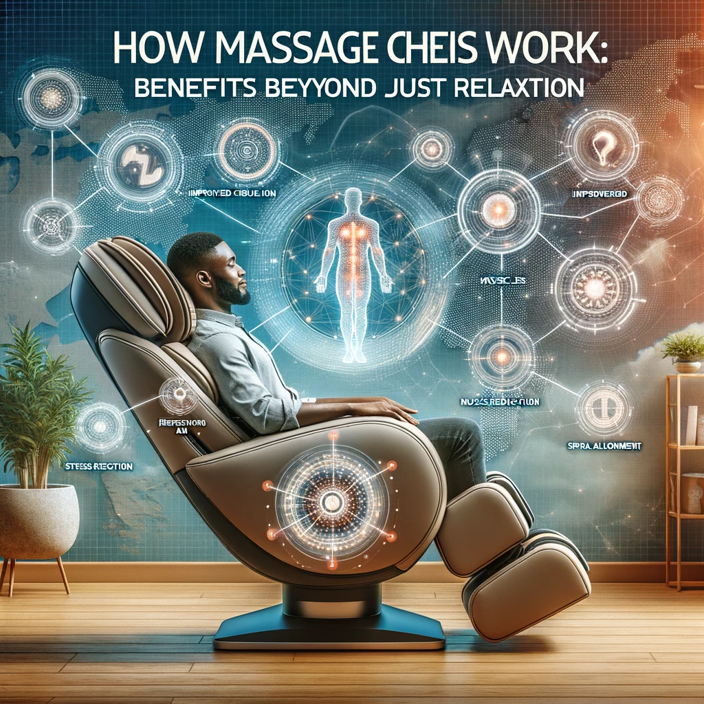  Individual experiencing multifaceted benefits from a massage chair.